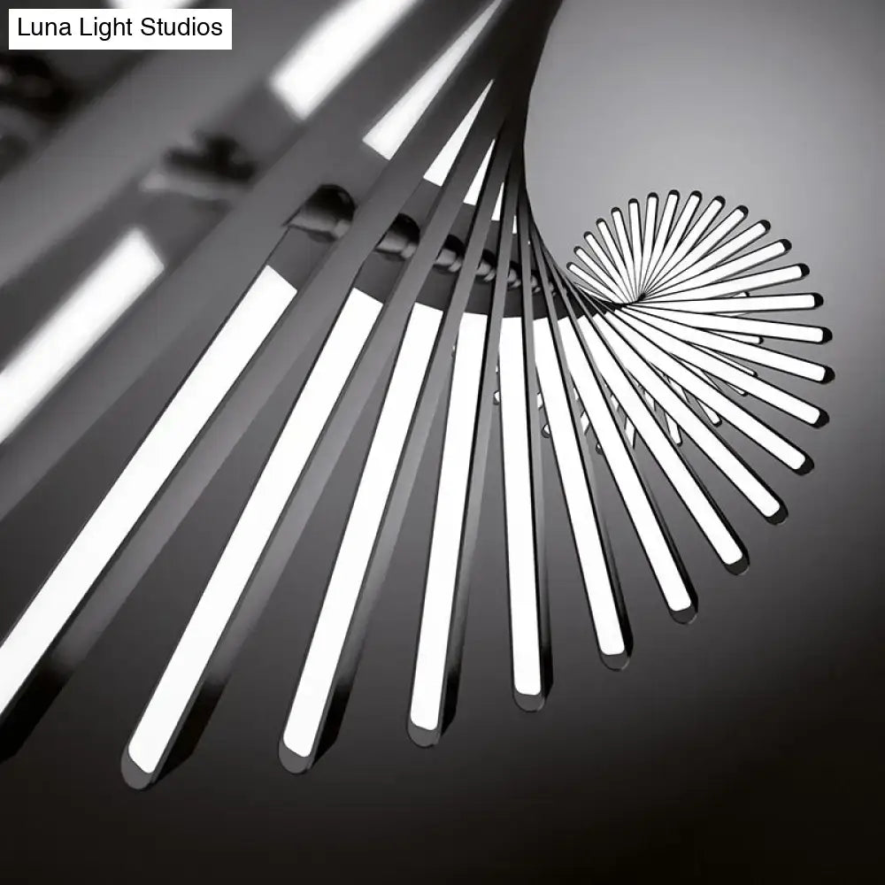 Modern black & gold linear pendant light kitchen island fixture