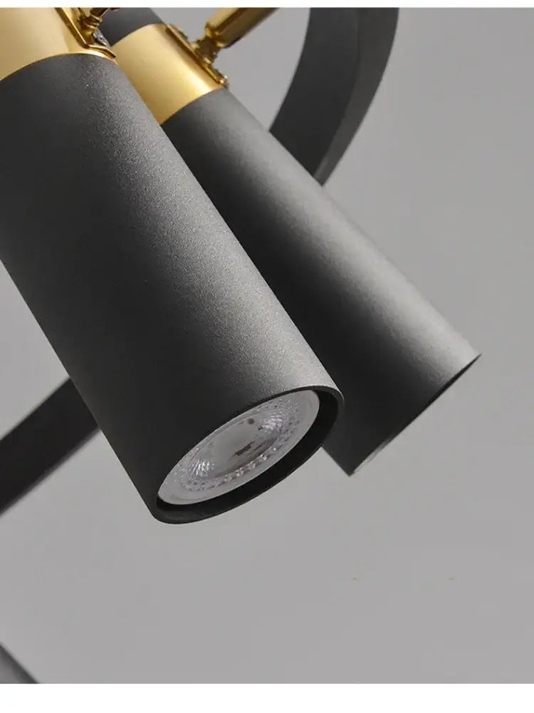 Modern black & gold metal circle led pendant light kitchen decor