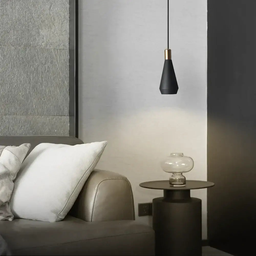 Modern black & gold metal pendant chandelier dining room led light