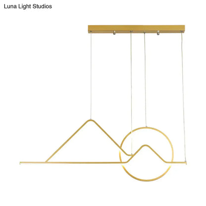 Modern black & gold mountain pendant chandelier dining room light
