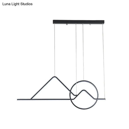 Modern black & gold mountain pendant chandelier dining room light