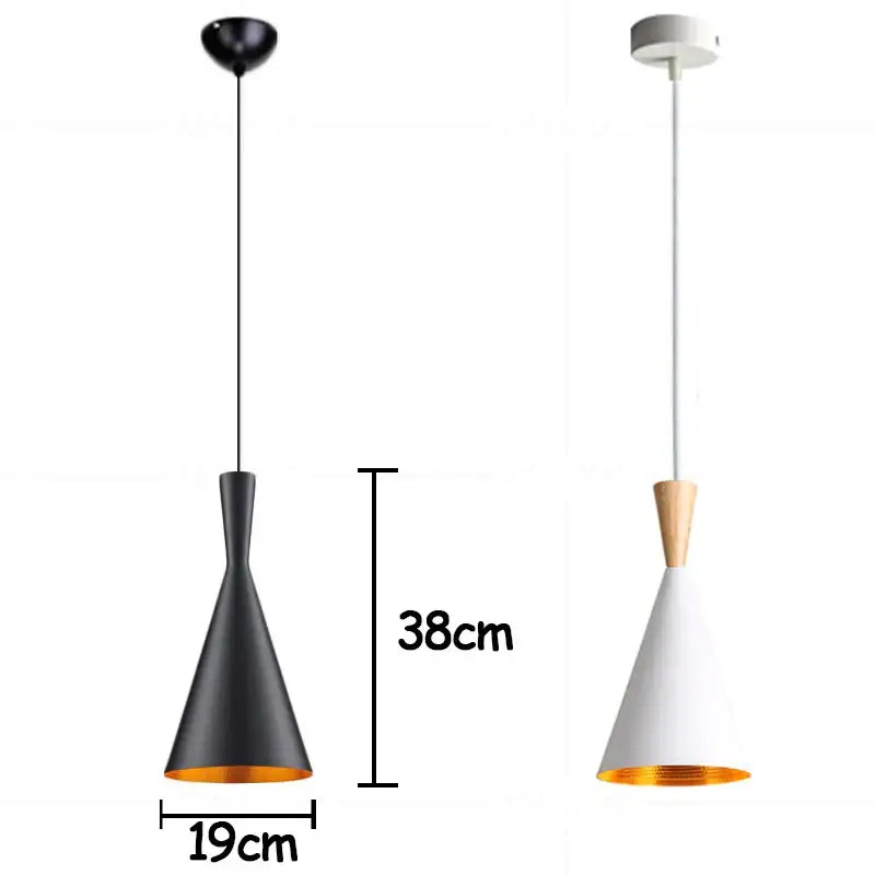 Modern black & gold musical pendant light for dining room