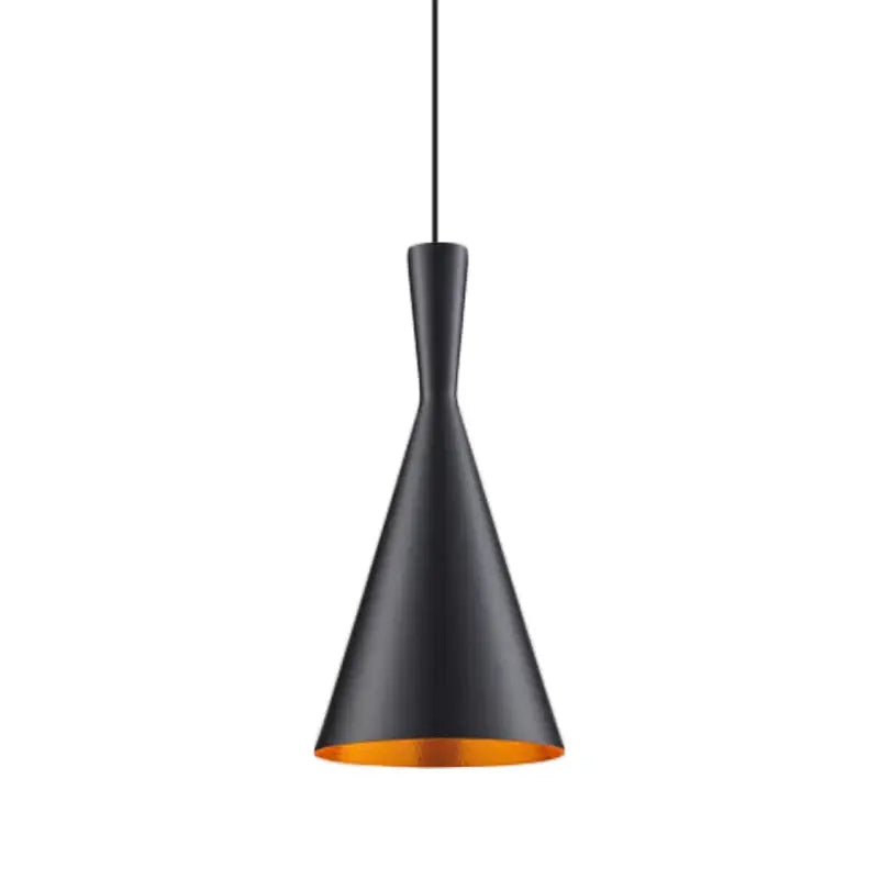 Modern black & gold musical pendant light for dining room