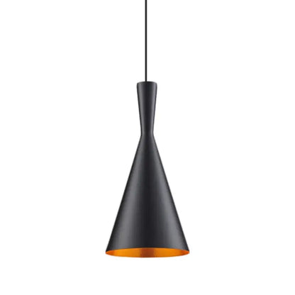 Modern black & gold musical pendant light for dining room