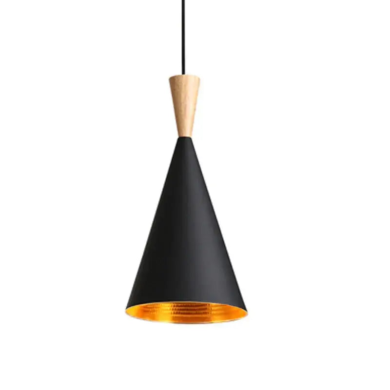 Modern black & gold musical pendant light for dining room