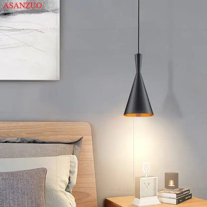 Modern black & gold musical pendant light for dining room