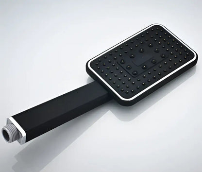 Modern black & gold rainfall shower head bathroom handshower