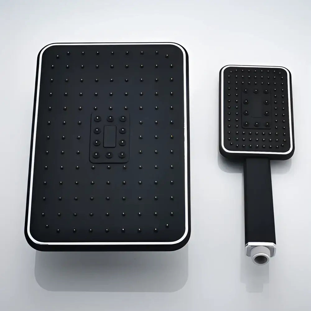 Modern black & gold rainfall shower head bathroom handshower