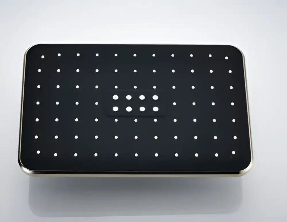 Modern black & gold rainfall shower head bathroom handshower