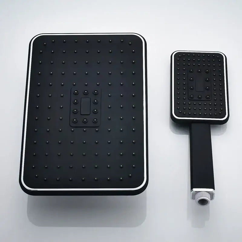 Modern black & gold rainfall shower head bathroom handshower