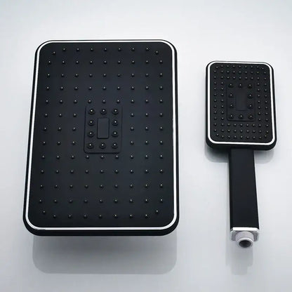 Modern black & gold rainfall shower head bathroom handshower