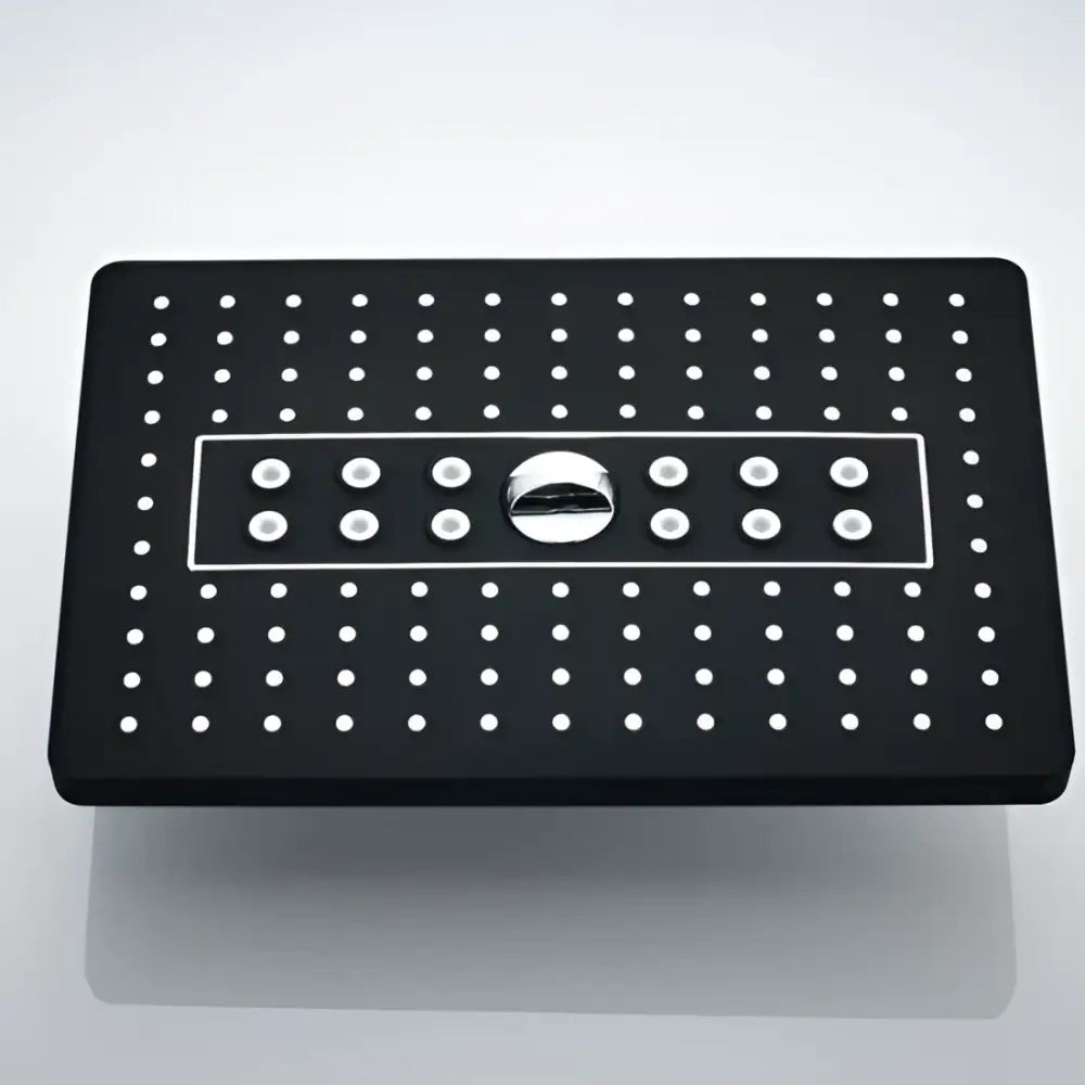 Modern black & gold rainfall shower head bathroom handshower