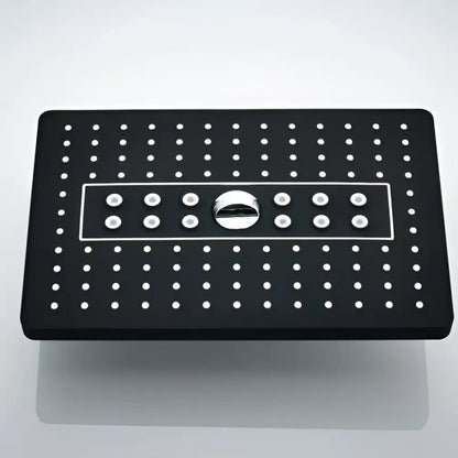 Modern black & gold rainfall shower head bathroom handshower