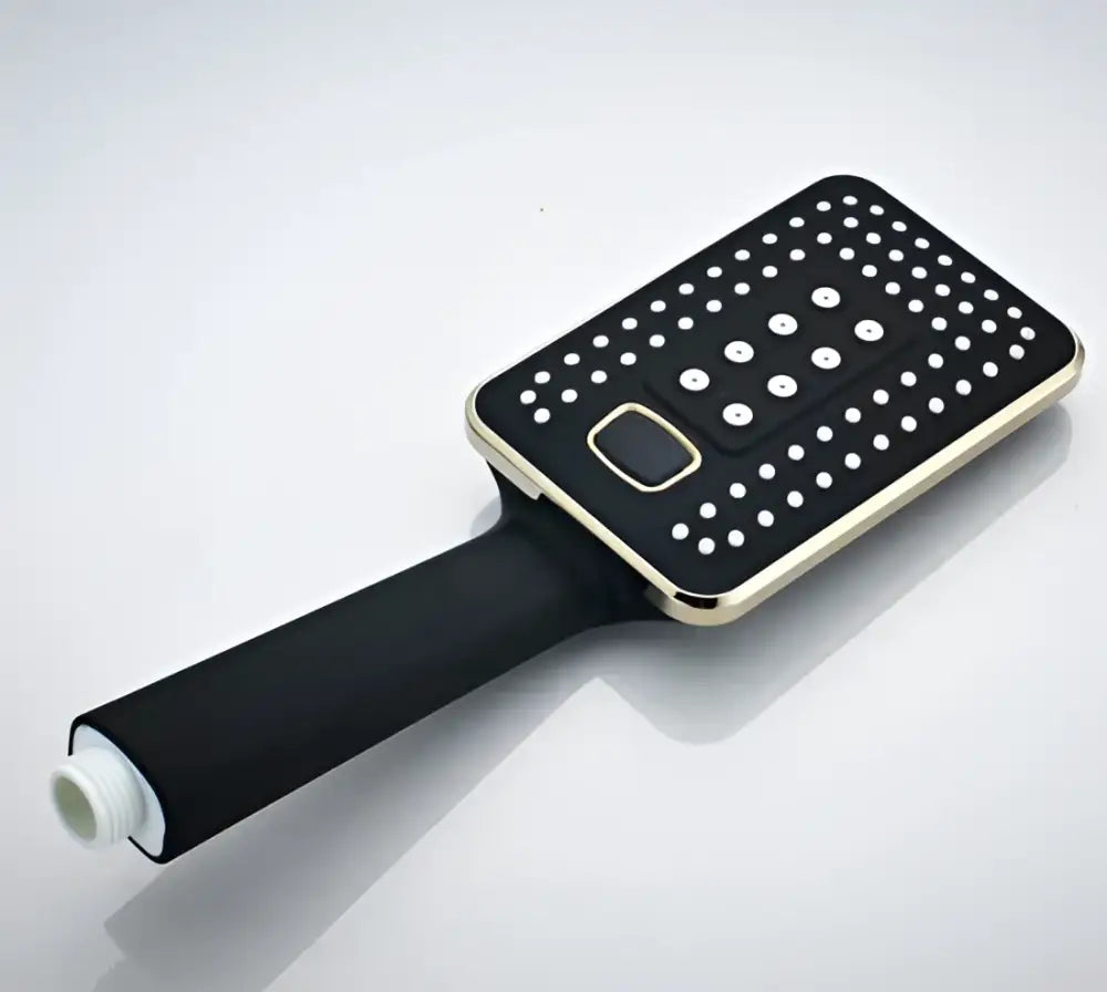 Modern black & gold rainfall shower head bathroom handshower