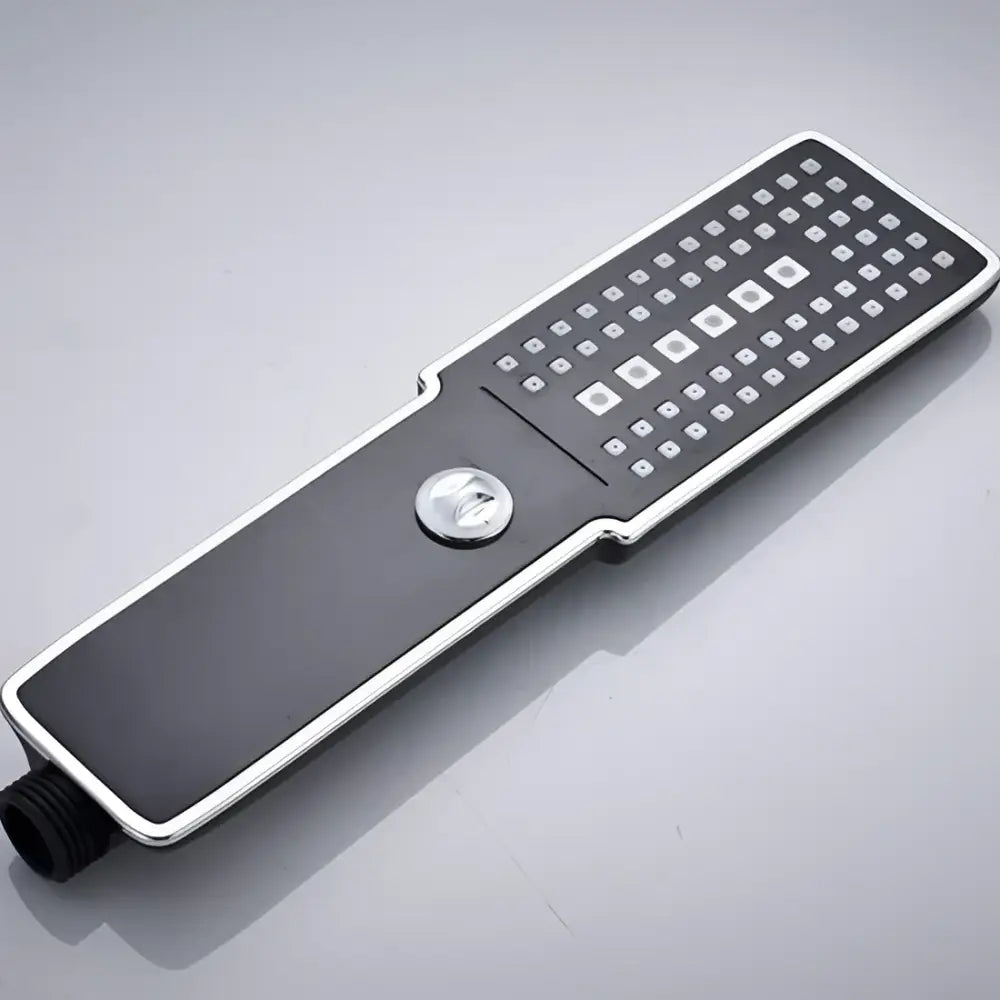 Modern black & gold rainfall shower head bathroom handshower