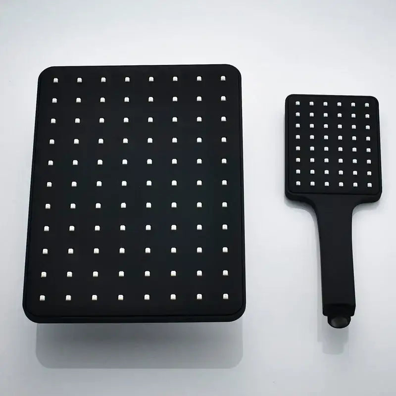 Modern black & gold rainfall shower head bathroom handshower