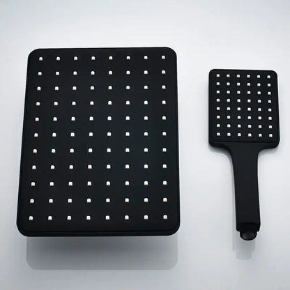 Modern black & gold rainfall shower head bathroom handshower
