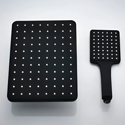 Modern black & gold rainfall shower head bathroom handshower