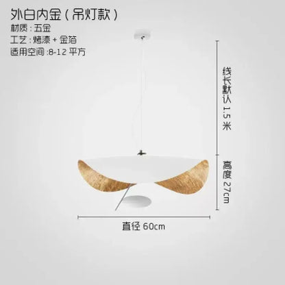 Modern black & gold texture led pendant lights living room
