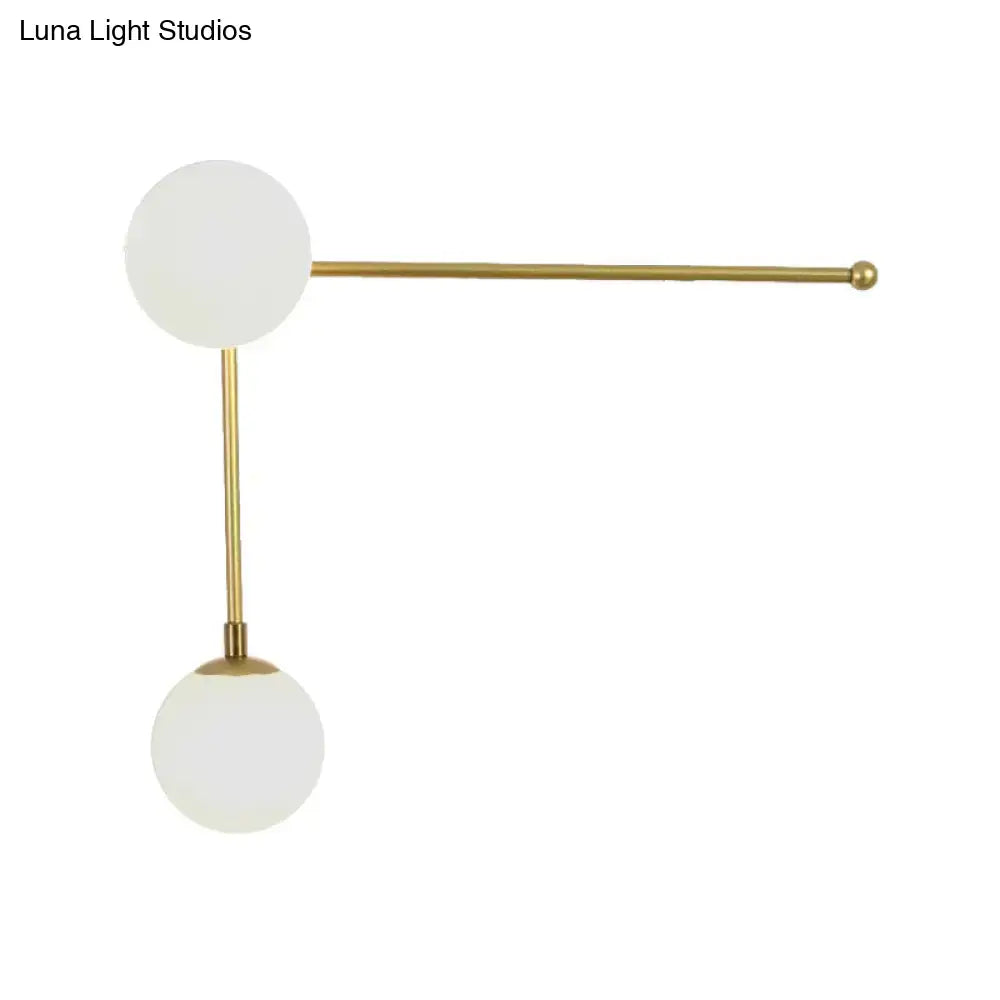 Modern black & gold wall lamp bedroom glass sconce modern design