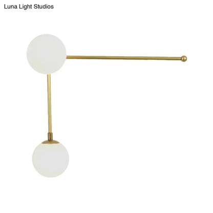 Modern black & gold wall lamp bedroom glass sconce modern design