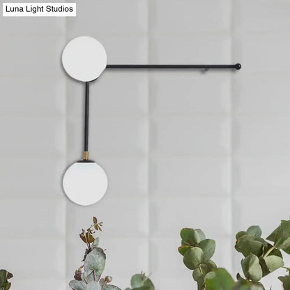 Modern black & gold wall lamp bedroom glass sconce modern design