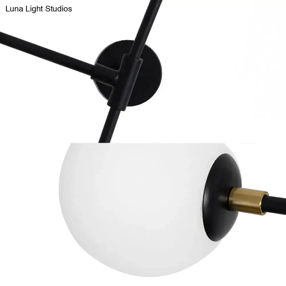 Modern black & gold wall lamp bedroom glass sconce modern design