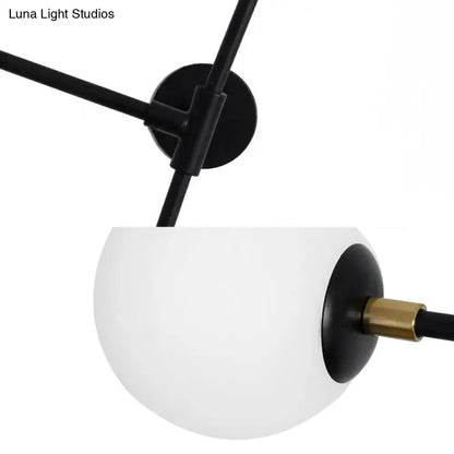 Modern black & gold wall lamp bedroom glass sconce modern design