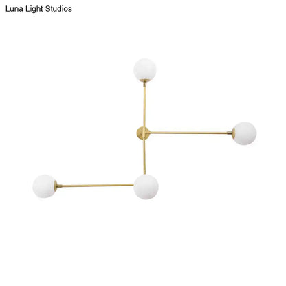 Modern black & gold wall lamp bedroom glass sconce modern design