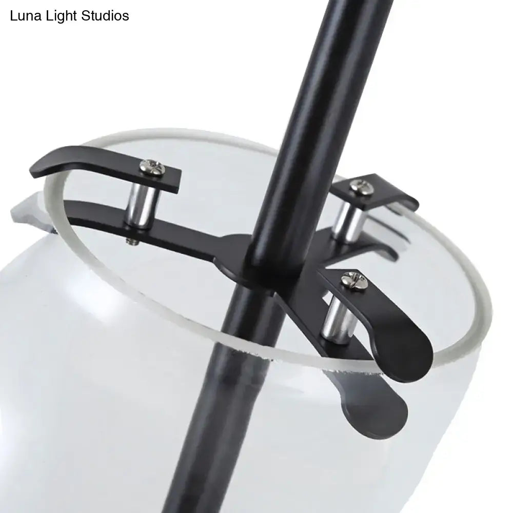 Modern black & gold wall mounted light living room glass sconce