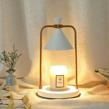 Modern black gold & white candle warmer lamp bedroom decor