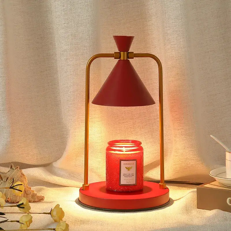 Modern black gold & white candle warmer lamp bedroom decor