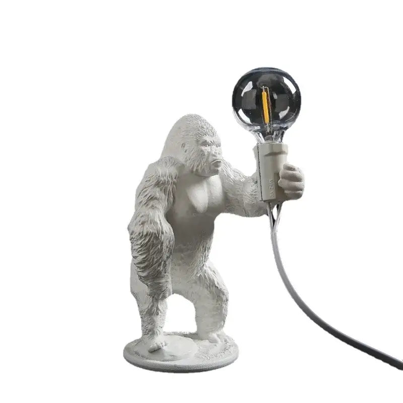 Modern black gorilla night light bedroom resin lamp