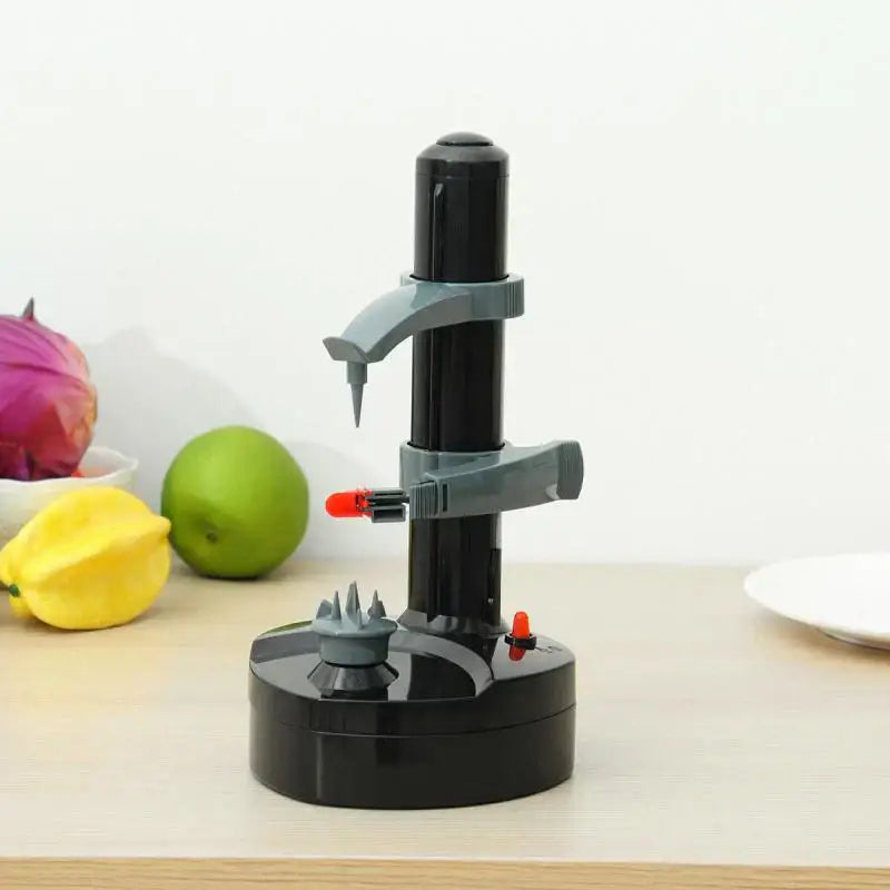 Modern black & gray electric peeler – kitchen fruit slicer gadget