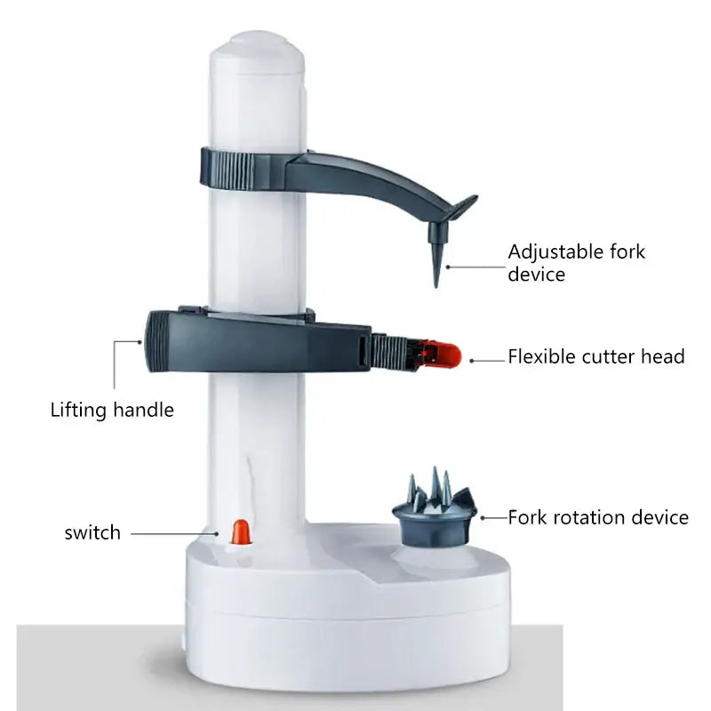 Modern black & gray electric peeler – kitchen fruit slicer gadget
