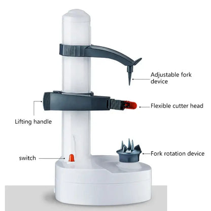 Modern black & gray electric peeler – kitchen fruit slicer gadget
