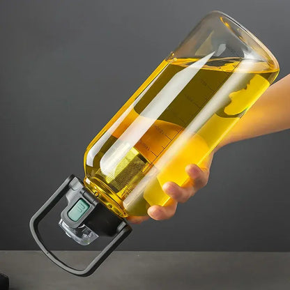 Modern black & green glass cup kitchen tea separation mug