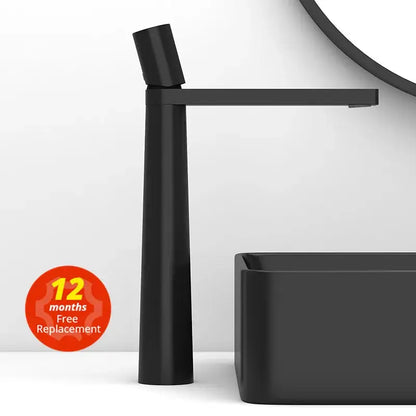 Modern black & grey brass basin faucet bathroom mixer tap