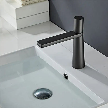 Modern black & grey brass basin faucet bathroom mixer tap
