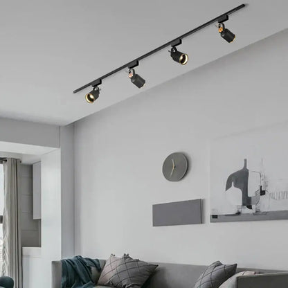 Modern black gu10 7w led track light for kitchen display
