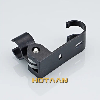 Modern black hand shower holder with hooks bathroom organizer