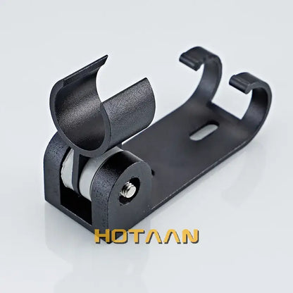 Modern black hand shower holder with hooks bathroom organizer