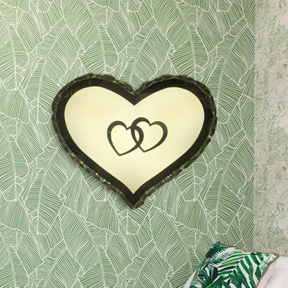 Modern black heart crystal shade wall sconce bedroom light