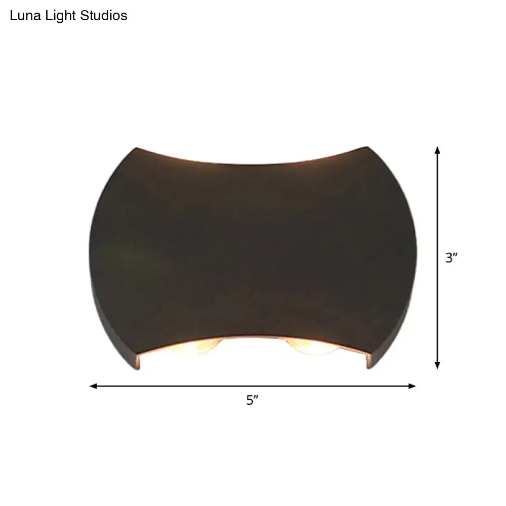 Modern black hexagonal led wall washer sconce for hallway lighting