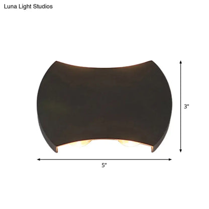 Modern black hexagonal led wall washer sconce for hallway lighting