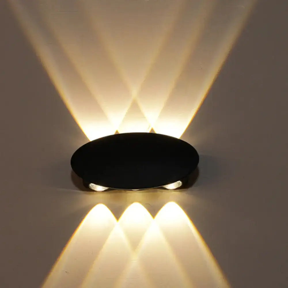Modern black hexagonal led wall washer sconce for hallway lighting