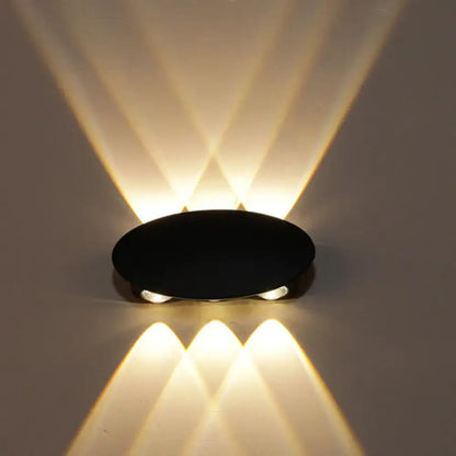 Modern black hexagonal led wall washer sconce for hallway lighting