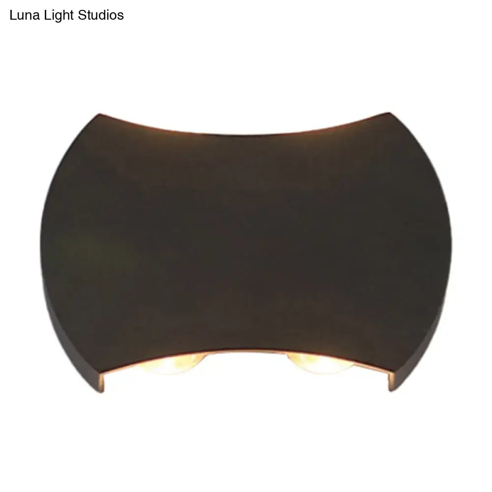 Modern black hexagonal led wall washer sconce for hallway lighting