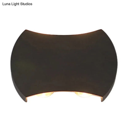 Modern black hexagonal led wall washer sconce for hallway lighting