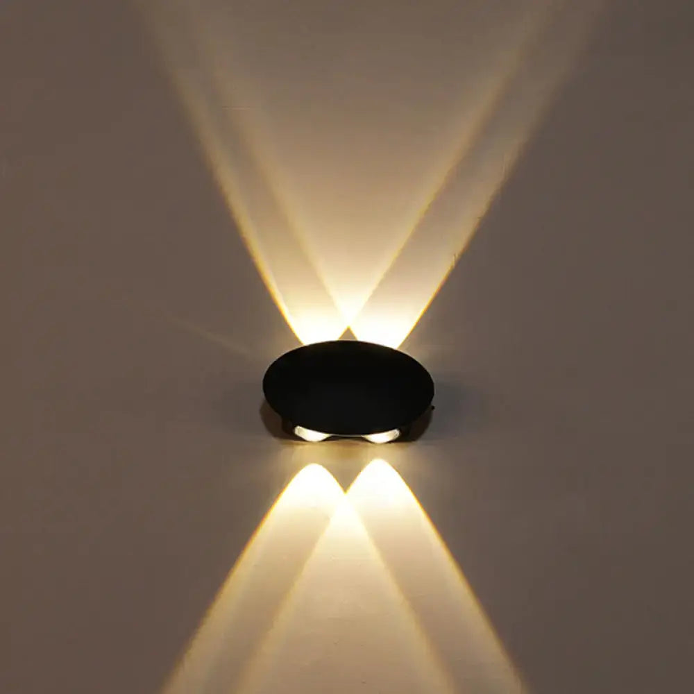 Modern black hexagonal led wall washer sconce for hallway lighting